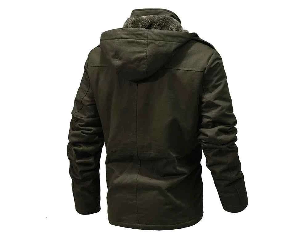 Winter Men's Warm Padded Jackets Fashion Men Fleece Lined Thermal Hooded Coats Men Mountain Ski Windbreaker Jackets Clothing