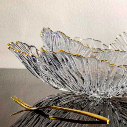 Fruit Basket Plate,Snack Cake Dish Tableware,Round Decorative Glass Fruit Plate Bowl,Food Storage Basket for Dining Room,Home - AMULET RING STORE