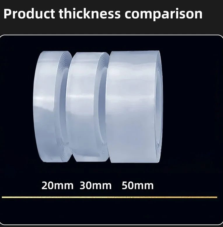 Nano Double sided Adhesive Tape Extra Strong Waterproof Transparent Traceless Tape Thickened Reusable Decorative Tape Home Tools - AMULET RING STORE