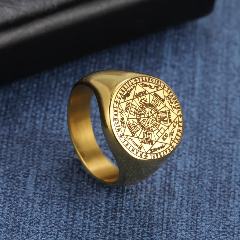 Dreamtimes Seal of The Seven Archangels Viking Ring