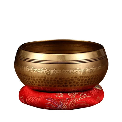 Tibetan Singing Bowl Buddhist Meditation Massage Yoga Chakra Nepal Singing Bowls Sound Healing Instruments with Accessories Gift - AMULET RING STORE