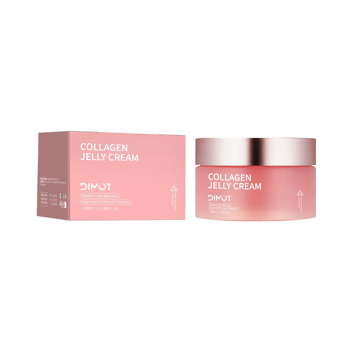 DIMOT Collagen Jelly Cream Niacinamide Tightening Soothing Moisturizing Anti-Aging Firmness Hydration Skincare Face Gel 100ml