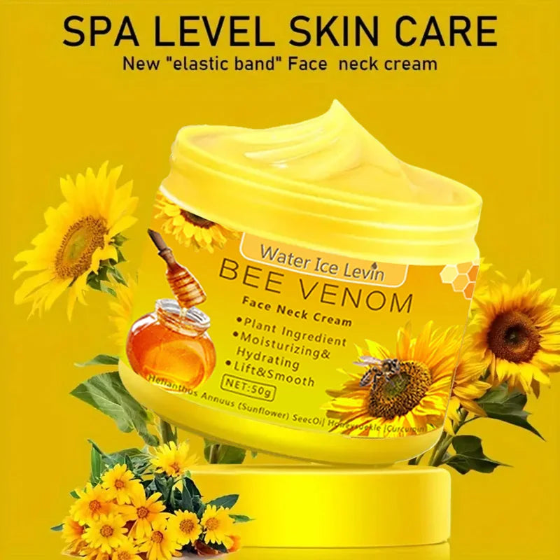Bee venom Neck cream Moisturizing Sagging Improvement Reduce Fine Lines Damaged Skin Repair Facial Cream Nourishing Skin Care - AMULET RING STORE
