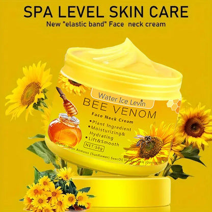 Bee venom Neck cream Moisturizing Sagging Improvement Reduce Fine Lines Damaged Skin Repair Facial Cream Nourishing Skin Care - AMULET RING STORE