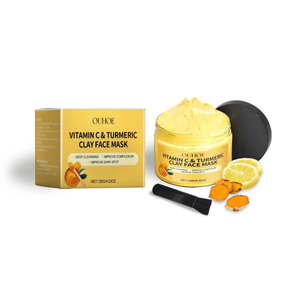 Vitamin C Exfoliating facial mask Turmeric Exfoliating facial mask Improve Pore Deep Cleaning facial mask Apply facial mask - AMULET RING STORE