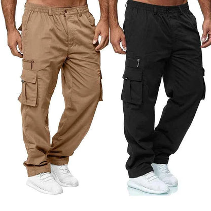 2024 Men's Cargo Pants Casual Multi Pockets Military Tactical Pants Male Outwear Loose Straight slacks Long Trousers Plus size