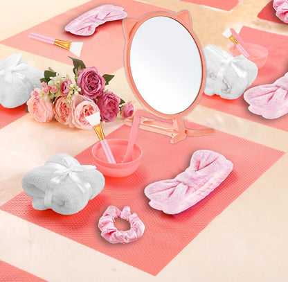 6-18 Sets Kids Pink Spa Party Supplies for Girls Makeup Sleepover Kit Spa Birthday Party Favors Supplies Gift for Children - AMULET RING STORE