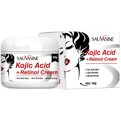 5PCS Kojic Acid Skin Care Set Kojic Acid Soap Moisturizing Facial Cream Body Lotion Face Cleanser Skin Care Products - AMULET RING STORE
