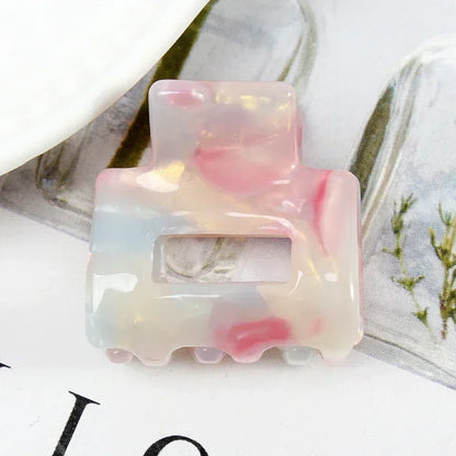 Bgffuy Leopard Korea Acetate Hollow Colorful Mini Hair Claws Crab Hair Clips for Child Girls Hairpins Hair Accessories Barrettes