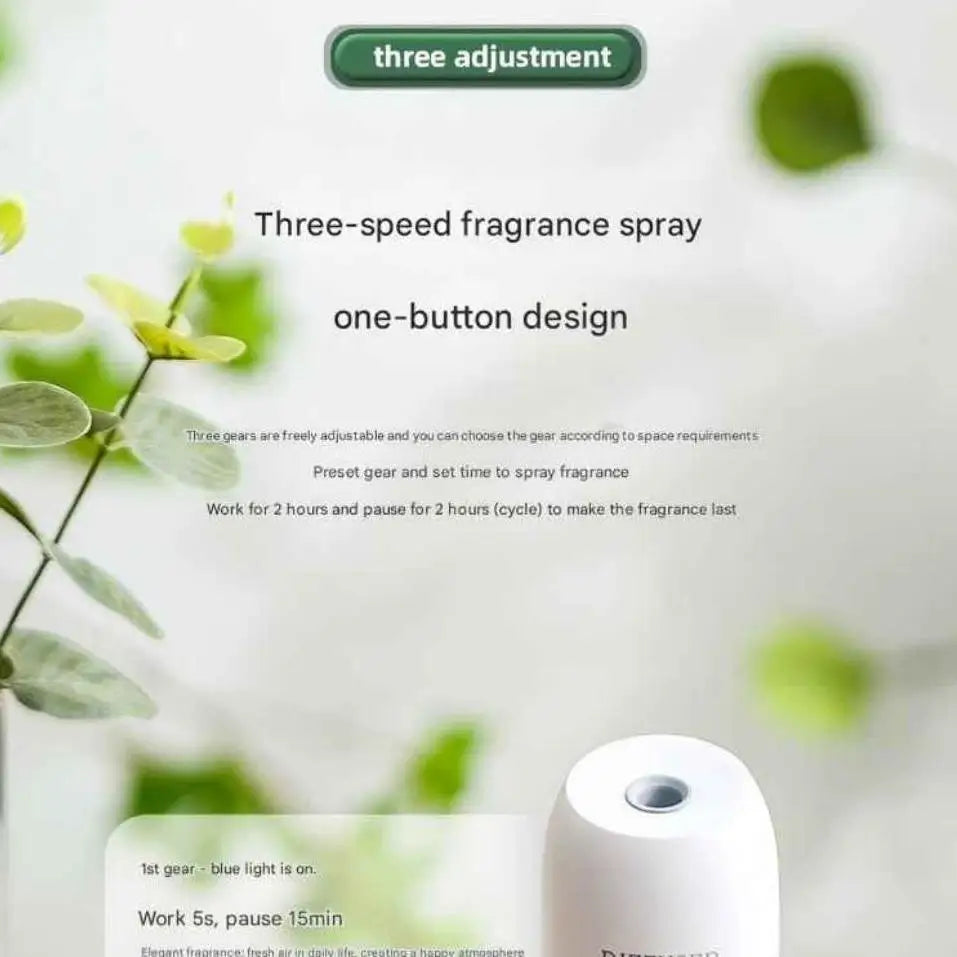 Smart Automatic Air Freshener Timer with 3 Refillable Essential Oils, Hotel-Style Scent Diffuser for Home, Office & Bathroom, Ar - AMULET RING STORE