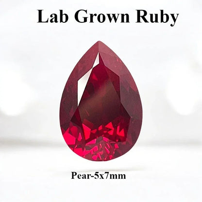Lab Grown Ruby Pigeon Blood Red Color For Jewelry Diy Making Main Materials Selectable Certificate