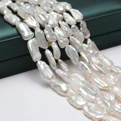 7x18-8x20mm 4A Uniform Size Natural Freshwater Pearl Baroque Pipa Bead Women Gift Jewelry Make DIY Necklace Bracelet Accessories - AMULET RING STORE