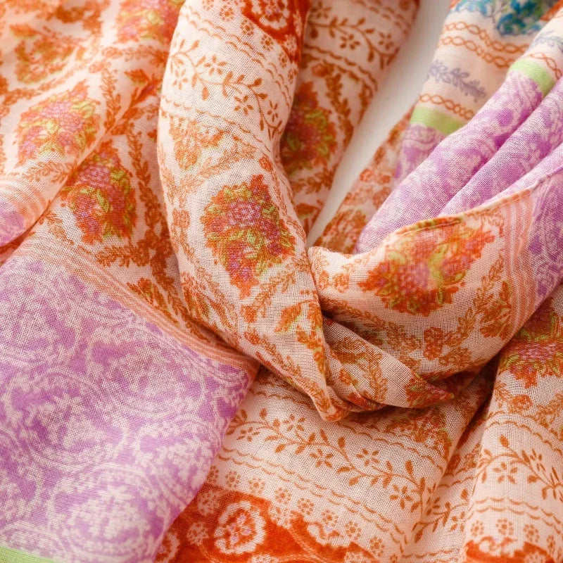 88*180cm Women Viscose Scarf Summer Beach Shawl Cotton Linen Feeling Tassel Pashmina Muslim Hijab Wrap Lady