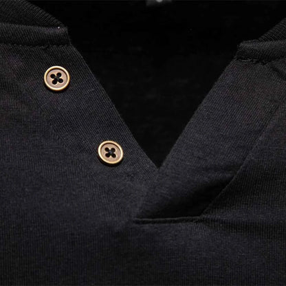 AIOPESON High Quality Men's long sleeve t-shirt Fashion pure cotton henley collar long t shirt man polera manga larga hombre