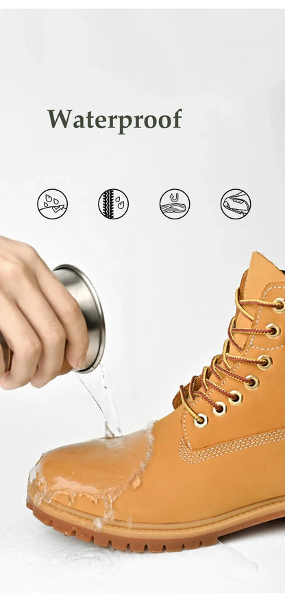 Boots Men High Top Boots High Quality Women Leather Shoes Fashion Outdoor Sneakers Men Lace Up Non-Slip Ankle Boots for Couple - AMULET RING STORE