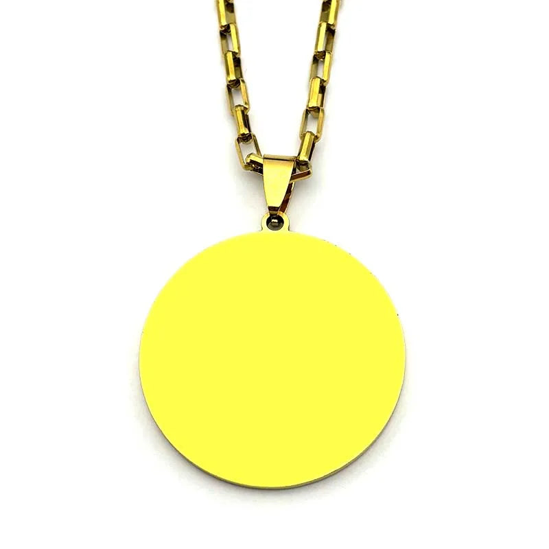 Classic Arabic Allah God Chain For Women Men Stainless Steel Rhinestone Islamic Muslim Faith Medal Male Neck Chains Jewelry