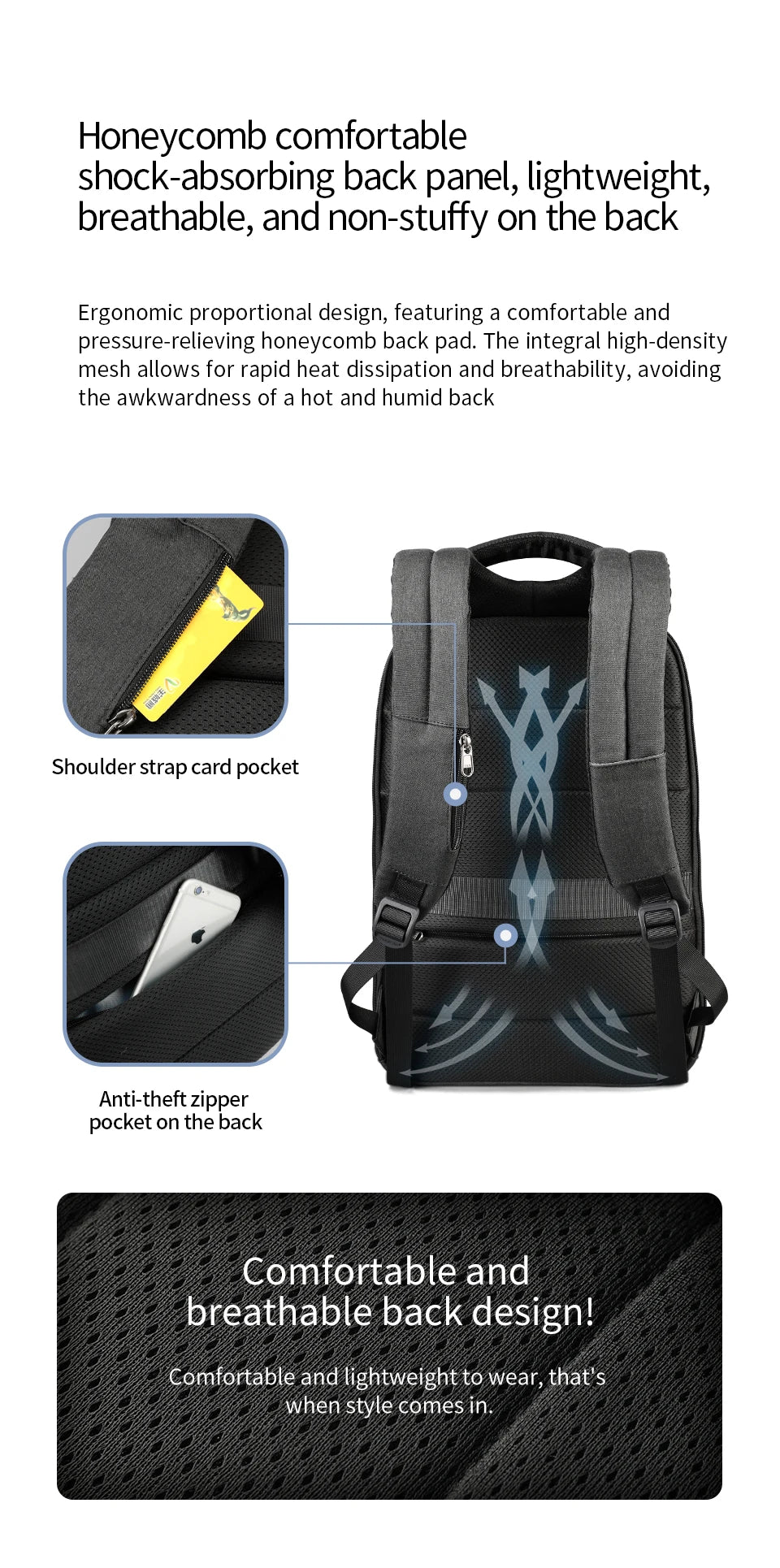 Tigernu Anti Theft Backpacks For Men For Women No Key TSA Lock Backpack 15.6inch Laptop Backpack Schoolbag For Teenager Knapsack - AMULET RING STORE