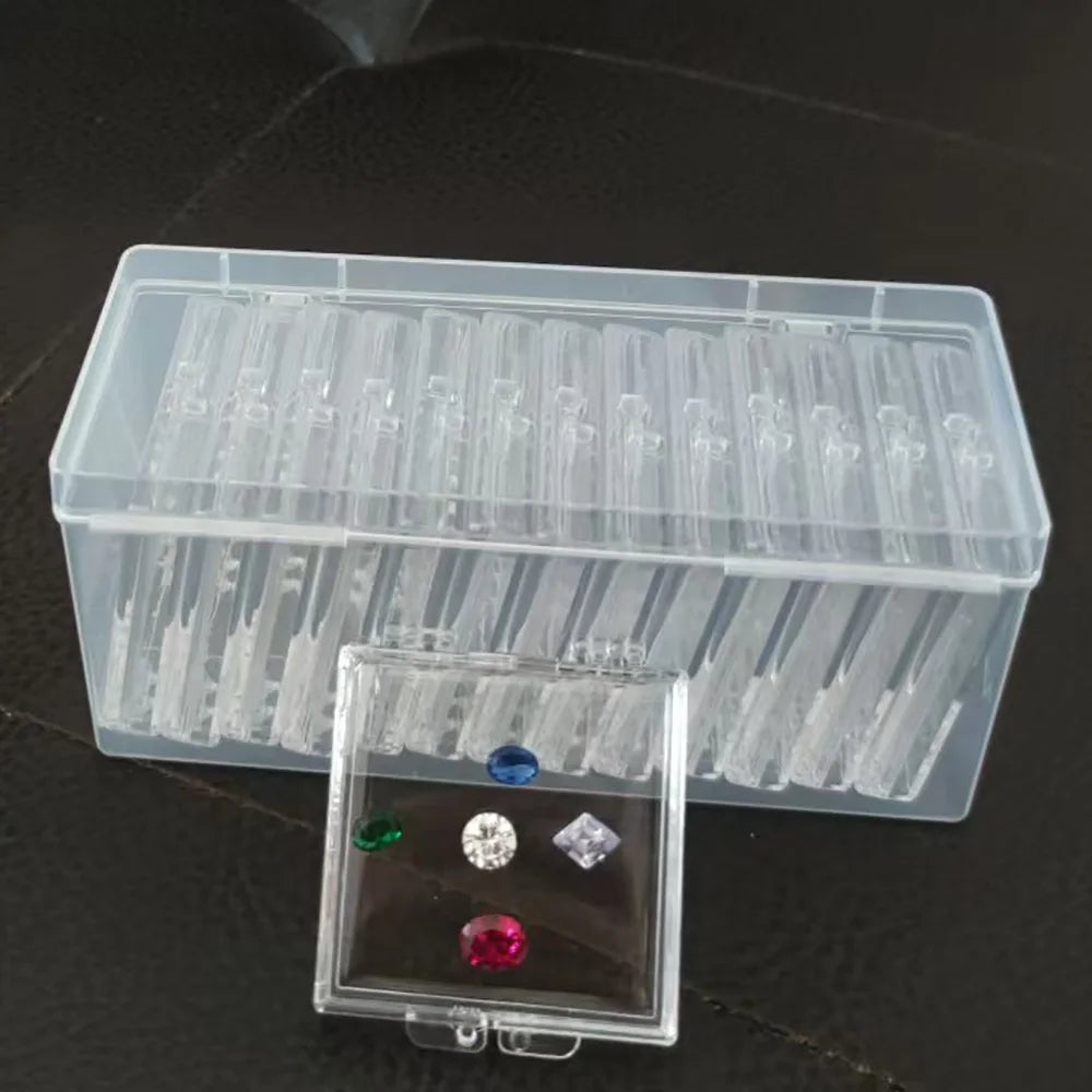 10/15 Compartment Beads Jewelery Storage Box Portable Craft Container Earrings Ring Display Case DIY Trinket Organizer Box - AMULET RING STORE