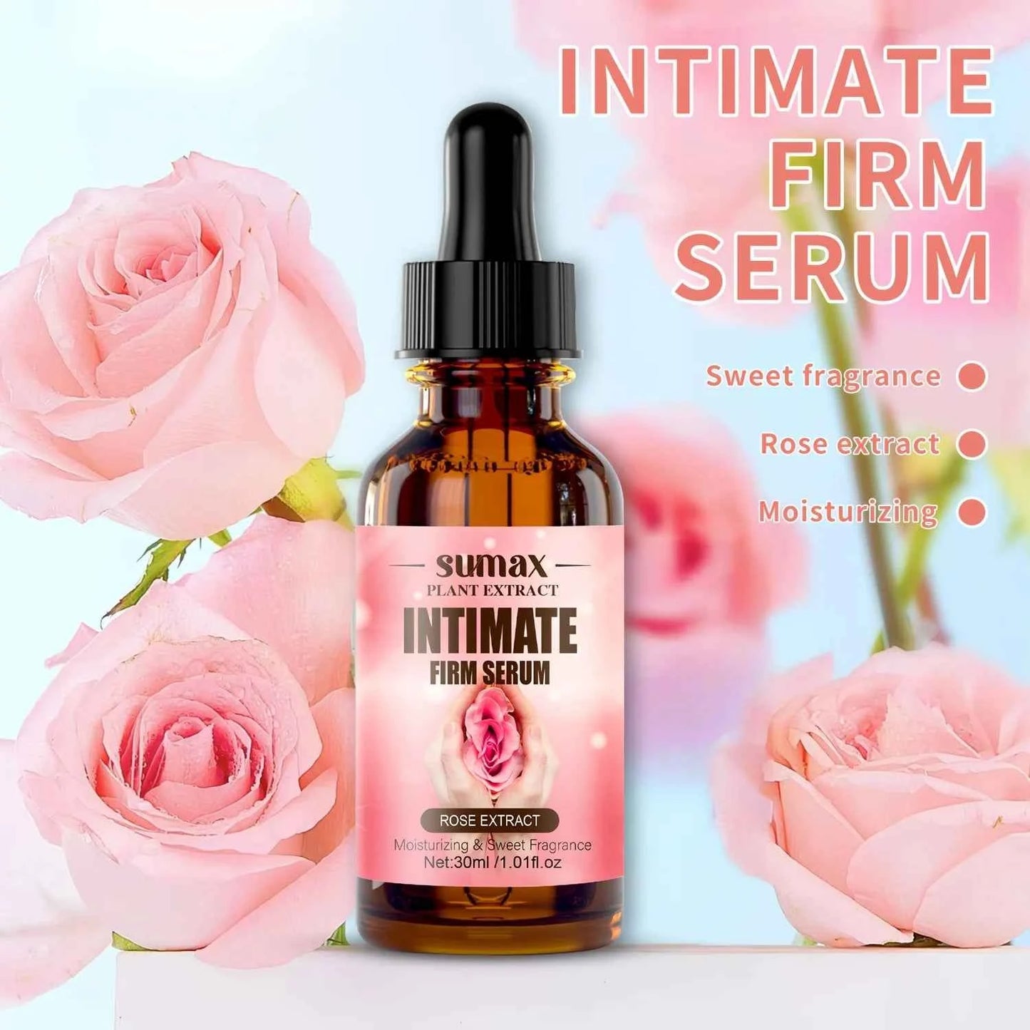 Intimate Firming Serum, Rich in Rose Extracts, Collagen and Glycerin, Rapidly Absorbs with Skin,Hypoallergenic for All Skin Type