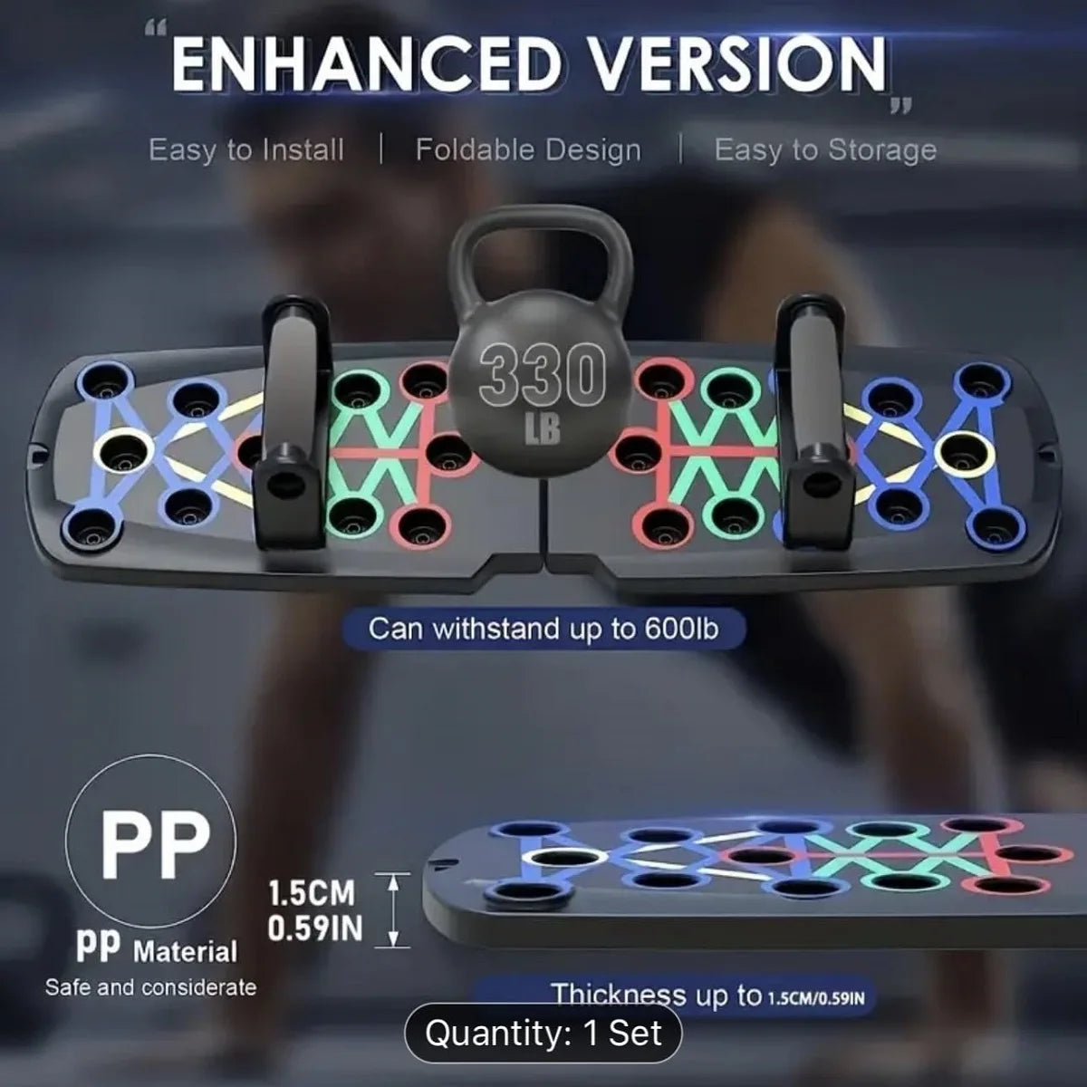 Solid Push Up Board Home Workout Equipment Multi-Functional Pushup Stands System Fitness Floor Chest Muscle Exercise Professiona - AMULET RING STORE