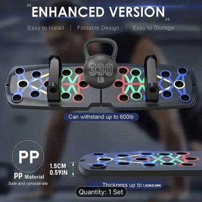 Solid Push Up Board Home Workout Equipment Multi-Functional Pushup Stands System Fitness Floor Chest Muscle Exercise Professiona - AMULET RING STORE