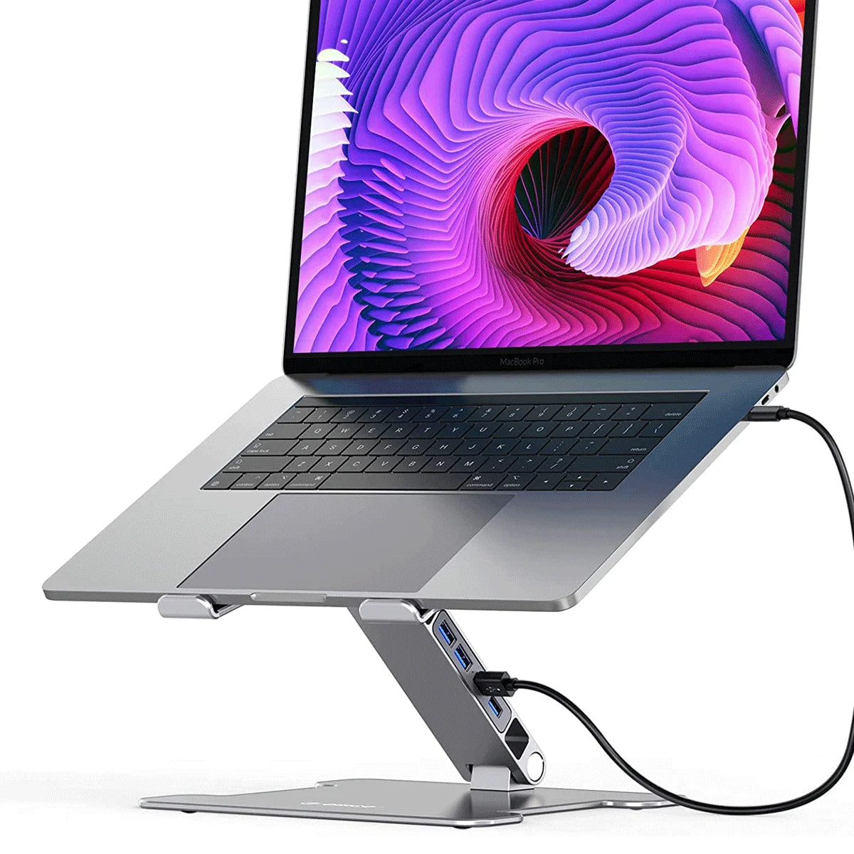 ORICO Foldable Laptop Stand Holder Riser Portable Adjustable Aluminum Notebook Stand Computer Stand 7 Angles for MacBook Tablets - AMULET RING STORE