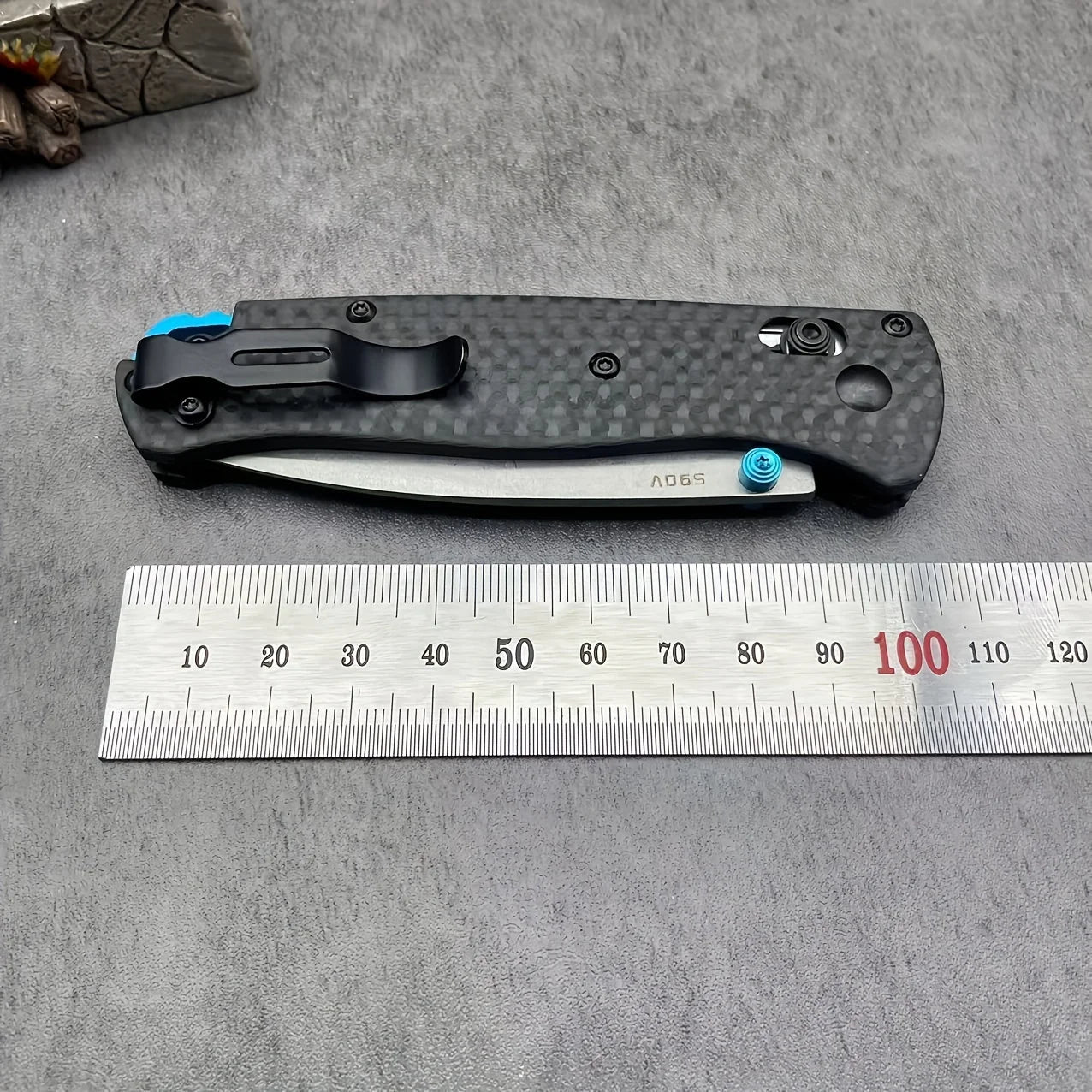 BM 535/533 Folding Knife with Shaft Lock - High Hardness S35V Blade Carbon Fiber Handle - Men Must Have Outdoor Men's Gift