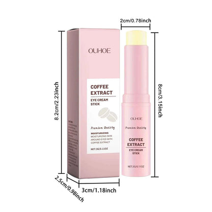 Caffeine Eye Cream Stick Lifting Firming Brighten Eyes Skin Fade Fine Lines Anti Puffiness Hydrating Moisturizing Eye Care Cream