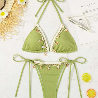 Peachtan thong bikini women push up beach swimwear 2 piece swimsuit 2024 women bikini bathing suit summer women beachwear