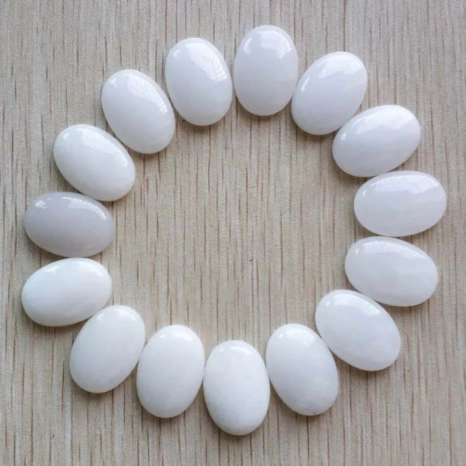 Fast shipping 20pcs/lot Wholesale 18x25mm 2022 hot sell natural stone mixed Oval CAB CABOCHON teardrop beads for jewelry making - AMULET RING STORE