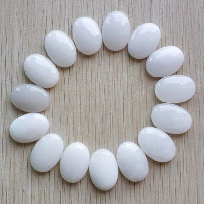 Fast shipping 20pcs/lot Wholesale 18x25mm 2022 hot sell natural stone mixed Oval CAB CABOCHON teardrop beads for jewelry making - AMULET RING STORE