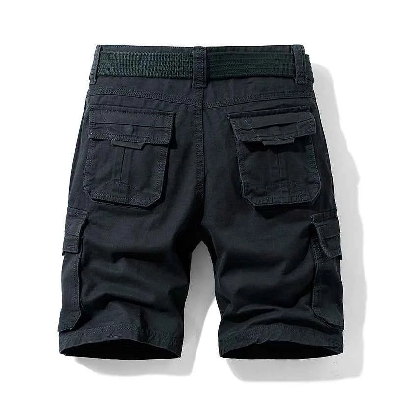 Summer Man Cotton Cargo Shorts Mens Jogger Sport Casual Shorts Male Multi Pocket Streetwear Outdoor Fashion Shorts Pants Trouser