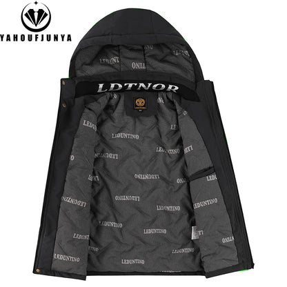 Winter Men Outdoor Windbreak Warm Travel Jacket Men Hooded Casual Fashion Sport Waterproof Climbing Trekking Jacket Male Coat