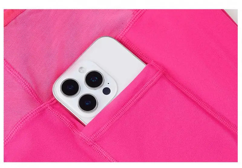 Marathon Compression Shorts with Waistband Pocket Men Women Quick Dry Nylon Workout Tights for Cycling Running Training