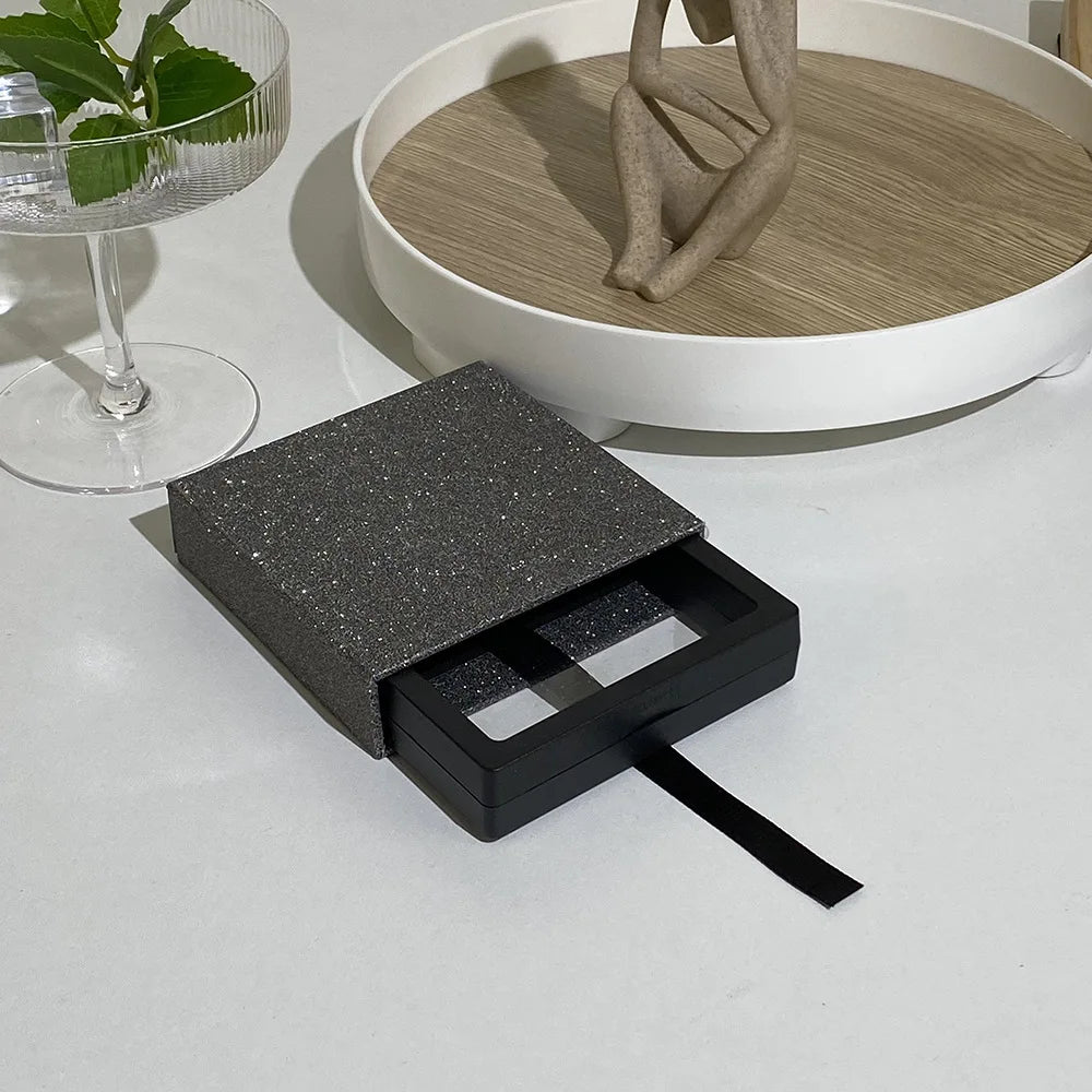 Colourful Glitter Jewellery Box Travel Jewelry Packaging Boxes Fashion Drawer Jewelry Display Box Earrings Gift Organizer Case - AMULET RING STORE