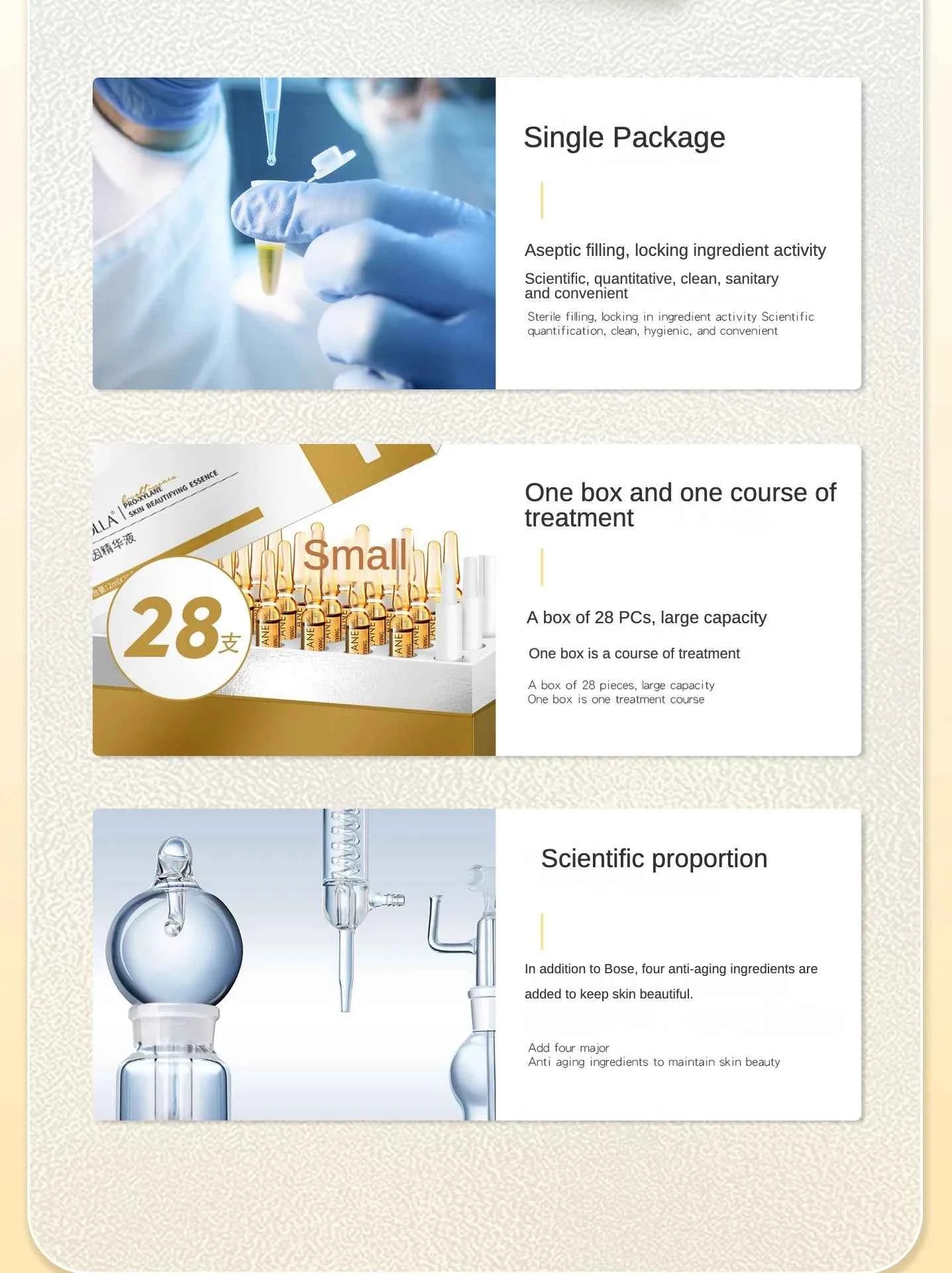 Hyaluronic Acid Peptide Whitening Serum Remove Dark Spots Melanin Brighten Shrink Pores  Moisturizing Fade Fine Lines