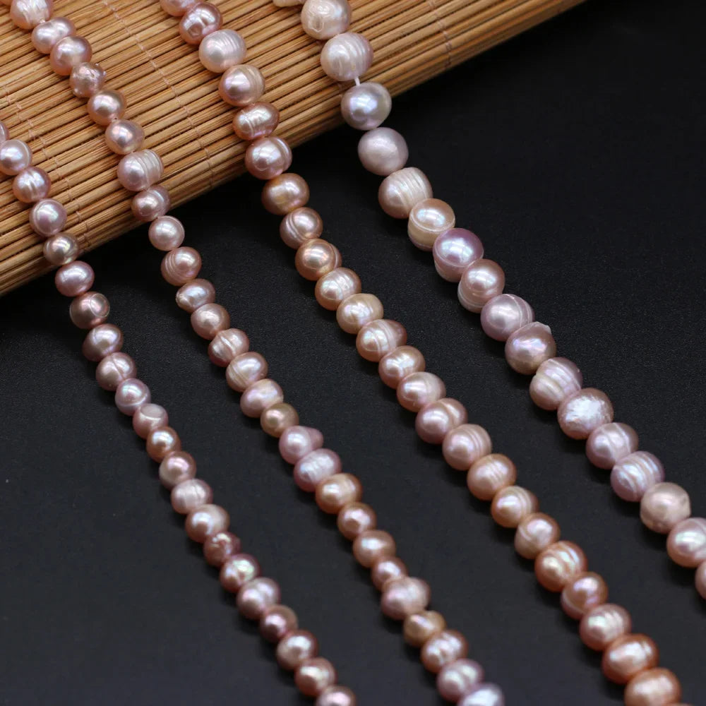 100% Natural Freshwater Pearl Beads Fine pearls Punch Loose Beads For DIY Women Elegant Bracelet Necklace Earring Jewelry Making - AMULET RING STORE