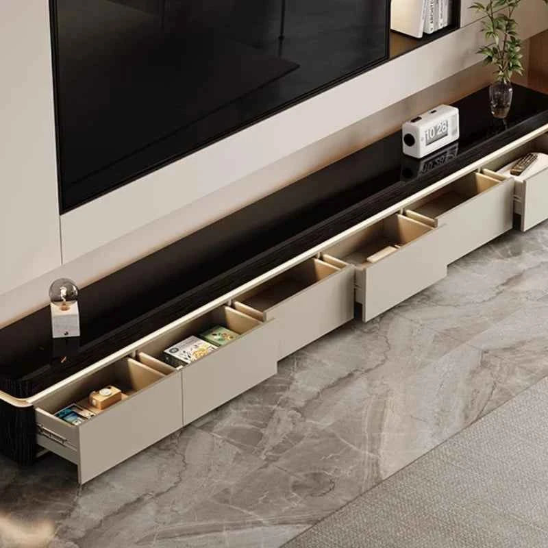 Elegant Space Saving TV Stand Eco Friendly Materials Sustainable Modern Aesthetics TV Stand Sliding Doors Living Room Furniture