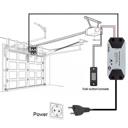 Tuya WiFi Switch Garage Door Controller Smart Door Opener Work with Alexa Google Home Smart Life Tuya APP Control No Hub Require - AMULET RING STORE