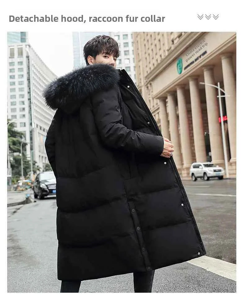 Fashion Winter Jacket for Man Down Coat jacket Parka Men's winter padded jackets Fur Collar Hooded Warm Long Padding HXY291