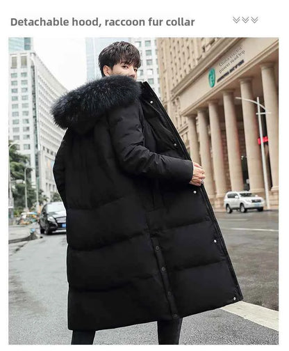 Fashion Winter Jacket for Man Down Coat jacket Parka Men's winter padded jackets Fur Collar Hooded Warm Long Padding HXY291