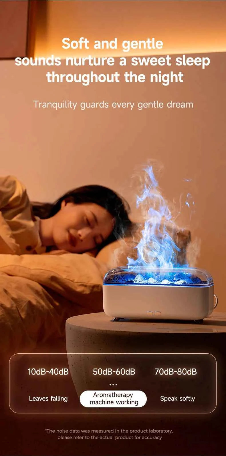 Flame Essential Oil Diffuser with Colorful Night Lights 300ML USB Home Ultrasonic Aromatherapy Fragrant Oil Humidifier Vaporizer