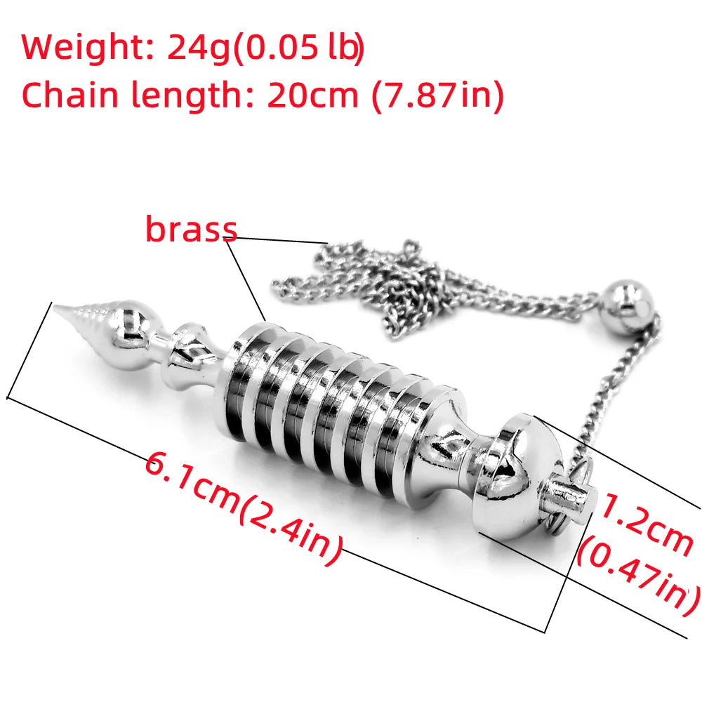 Bronze Metal Copper Spiritual Point Pendulum for Divination Healing Dowsing Wicca Balancing Pointed Cone Pendant Pendulum