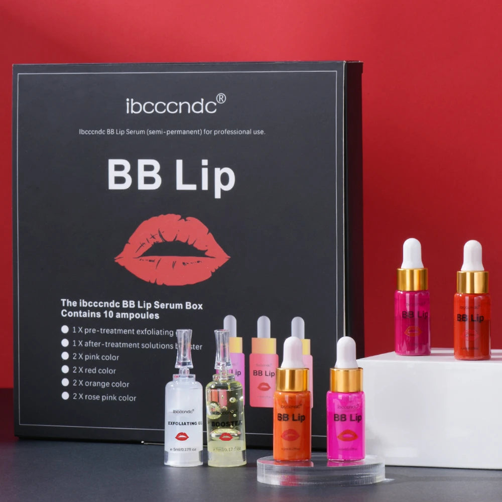 BB Lips Ampoule Serum Starter Set Semi-Permanent BB Lip Gloss Tinted Pigment Lasting Moisturizing For Lip Care Korea Glow - AMULET RING STORE
