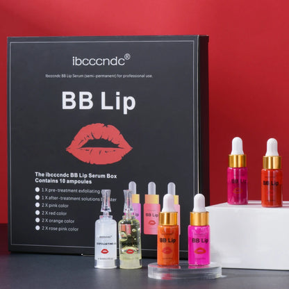 BB Lips Ampoule Serum Starter Set Semi-Permanent BB Lip Gloss Tinted Pigment Lasting Moisturizing For Lip Care Korea Glow - AMULET RING STORE