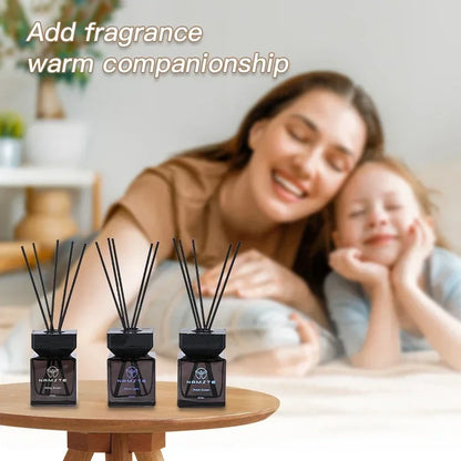 NAMSTE 100ML Fireless Reed Diffuser Oil Fragrance Replacement Stick Aroma Oil Reed Diffuser Set Scent Air Purifier For Home - AMULET RING STORE