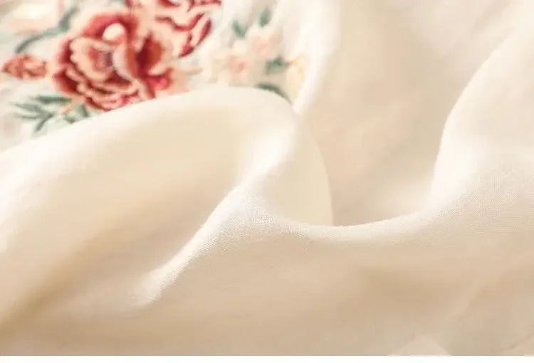 Casual Loose Blouse Shirt Women Clothes Summer Cotton Linen Ladies Tops Tee Blusas Vintage Embroidery Woman Shirt Camiseta Mujer