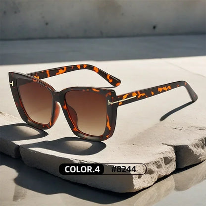 New Square Designer Cat Eye Sunglasses Women Vintage High Quality Sun Glasses Fashion Big Frame Cool Sexy Female Oculos