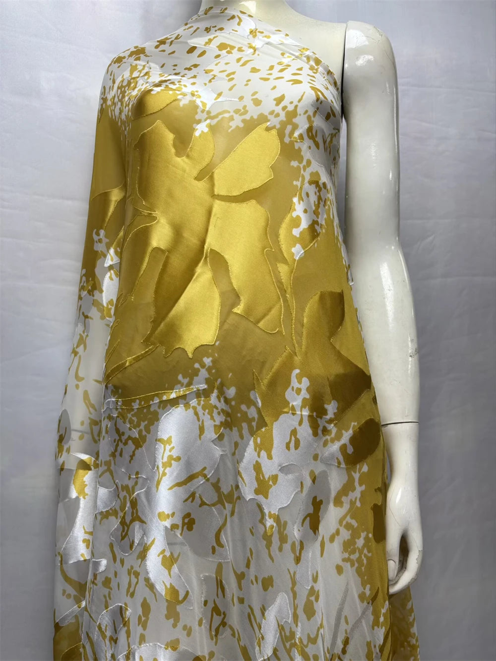 Nigerian Silk Fabrics French Lace Tulle Scarf Burnt-Out Silk Dirac African Fabrics