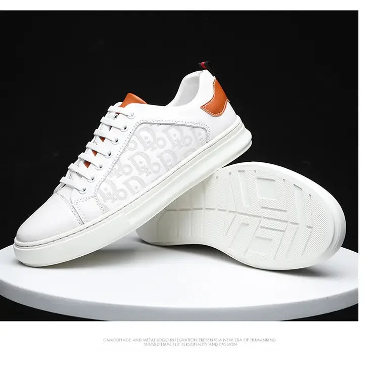 Leisure Shoes 2025 New Wear-resistant Fashion Shoes Anti-slip Anti-odor Leather Sports Thick Soles All Match Street Men's Shoes - AMULET RING STORE